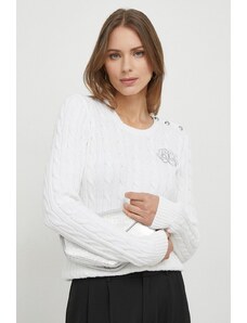Lauren Ralph Lauren maglione in cotone colore bianco