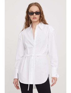 HUGO camicia in cotone donna colore bianco