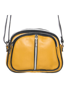 Leather Trend Fenu - Flap Bag da Donna Giallo In Vera Pelle