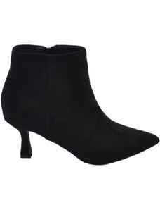 Malu Shoes Tronchetto donna basso alla caviglia in camoscio nero con tacco a spillo mini 5 cm comodo moda elegante
