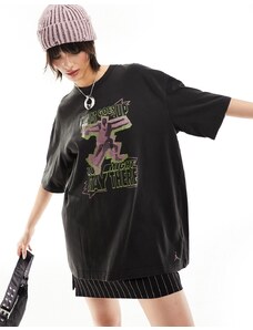 Jordan - T-shirt oversize nera con grafica Jumpman-Nero