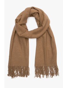 Women's Brown Scarf with Fringes Estro ER00112095
