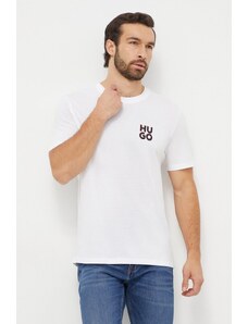 HUGO t-shirt in cotone pacco da 2 colore bianco