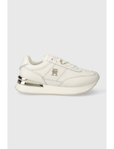 Tommy Hilfiger sneakers in pelle TH ELEVATED FEMININE RUNNER HW colore bianco FW0FW07830