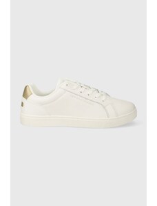 Tommy Hilfiger sneakers in pelle ESSENTIAL CUPSOLE SNEAKER GOLD colore bianco FW0FW07869