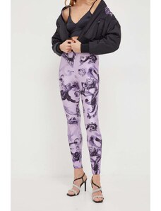 Versace Jeans Couture leggings donna colore violetto