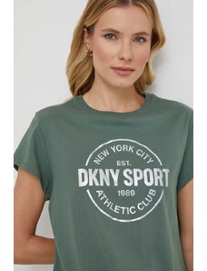 Dkny t-shirt in cotone donna colore verde