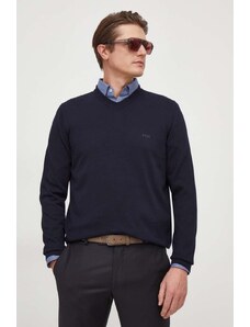 BOSS maglione in cotone colore blu navy