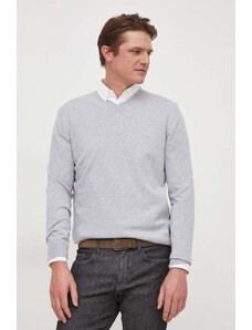 BOSS maglione in cotone colore grigio