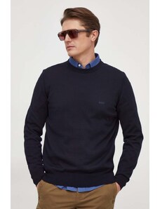 BOSS maglione in cotone colore blu navy