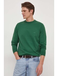 BOSS maglione in cotone colore verde