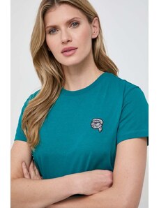 Karl Lagerfeld t-shirt in cotone donna colore verde