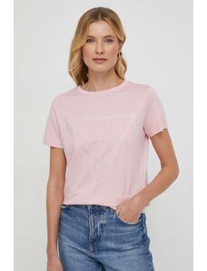 Guess t-shirt in cotone colore rosa