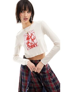 Obey - Come Play With Us - Crop top beige-Neutro