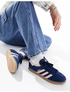 adidas Originals - Gazelle - Sneakers blu indaco e tortora-Marrone