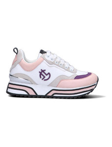 GAeLLE Sneaker donna bianca/rosa in pelle SNEAKERS