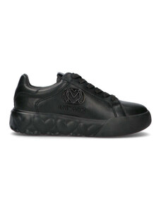 LOVE MOSCHINO Sneaker donna nera in pelle SNEAKERS