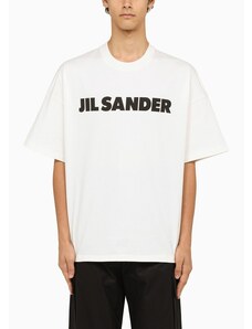 Jil Sander T-shirt ampia bianca con logo