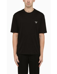 Prada T-shirt girocollo nera in cotone