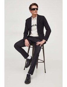 Karl Lagerfeld pantaloni in lana colore nero