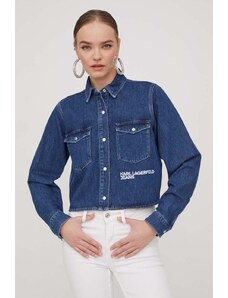 Karl Lagerfeld Jeans camicia di jeans donna colore blu navy
