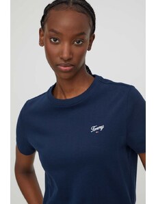 Tommy Jeans t-shirt in cotone donna colore blu navy