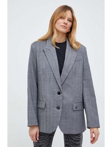Karl Lagerfeld blazer con aggiunta di lana colore grigio
