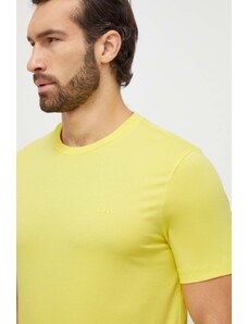 BOSS t-shirt in cotone uomo colore giallo