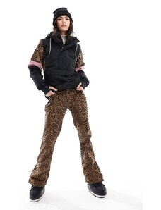 Protest - Prtangle 23 - Pantaloni da sci con stampa leopardata-Marrone