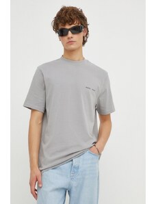 Samsoe Samsoe t-shirt in cotone uomo colore grigio