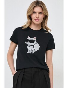 Karl Lagerfeld t-shirt in cotone donna colore bianco