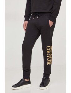 Versace Jeans Couture pantaloni da jogging in cotone colore nero
