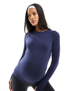 ASOS 4505 Maternity - Top a maniche lunghe senza cuciture-Blu navy