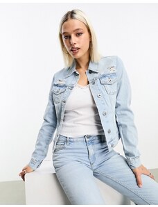 COLLUSION - Giacca di jeans stretta blu chiaro in coordinato