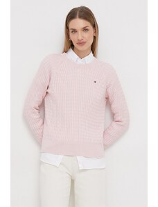 Tommy Hilfiger maglione in cotone colore rosa