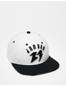 Jordan - Cappellino bianco vela e nero con logo