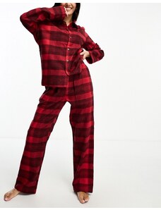 Calvin Klein - Pantaloni da casa in flanella a quadri-Multicolore