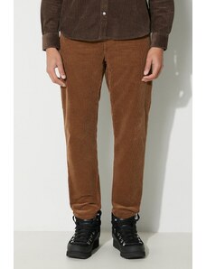 Carhartt WIP pantaloni in velluto a coste colore marrone