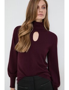 Morgan maglione in misto lana donna colore granata