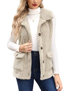 Cardigan senza maniche con temperamento autunnale e invernale da donna,  gilet in cotone di media lunghezza – i migliori prodotti nel negozio online  Joom Geek