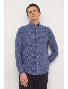 Polo Ralph Lauren camicia in cotone uomo colore blu