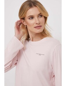 Tommy Hilfiger camicia a maniche lunghe donna colore rosa