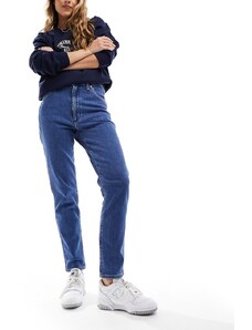 Wrangler - Walker - Jeans slim blu medio con taglio corto sulla gamba