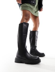 New Look - Stivali al ginocchio neri con suola spessa-Nero