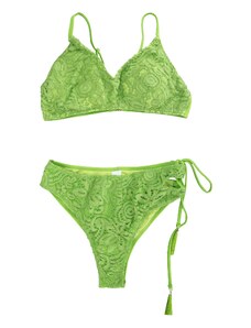 4GIVENESS FGBW2238 Green Bikini-S Verde Poliammide/Elastan/Poliestere