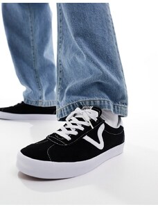 Vans - Sport - Sneakers basse nere con suola bianca-Nero
