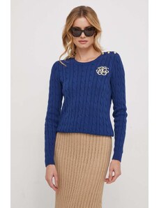 Lauren Ralph Lauren maglione in cotone colore blu