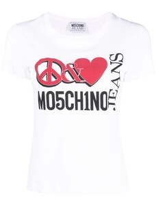 MOSCHINO JEANS T-shirt Donna Bianca Cotone