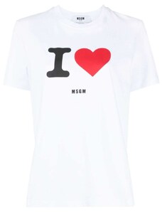 T-shirt girocollo donna I LOVE MSGM