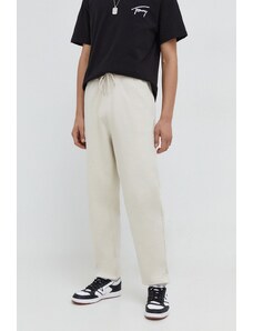 Tommy Jeans pantaloni da jogging in cotone colore beige